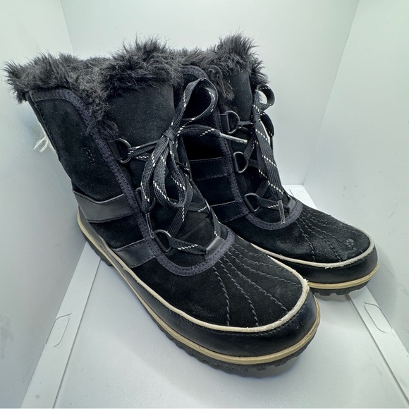 Sorel Tivoli II Waterproof Suede Faux Fur Interior Lace Up Winter Boots - Picture 2 of 11